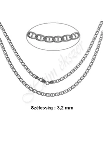 Ezüst gucci nyaklánc több méretben ( TÖMÖR szemekből )