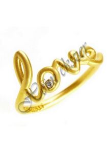 Love gyűrű, arany szerelem ékszer minden méretben