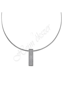 Merev ezüst nyakék köves medállal Heim ékszer webáruház