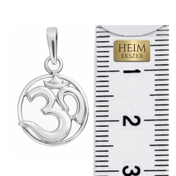 Fehér arany AUM ( ohm ) medál Heim Ékszer webáruház