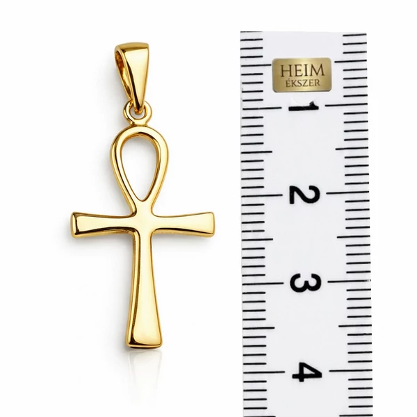 Fényes arany ankh medál webshop termékfotó