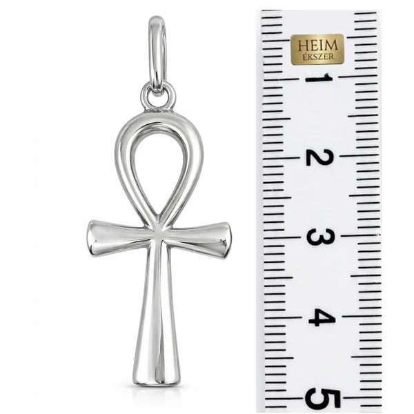 Minimalista ezüst ankh medál webshop termékfotó