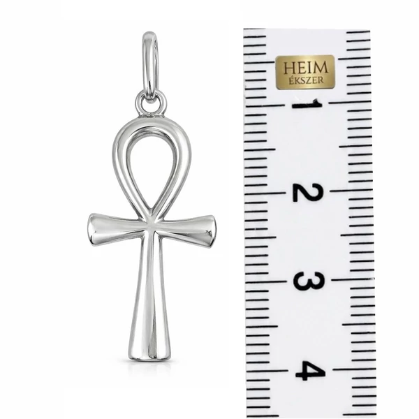 Minimalista ezüst ankh medál  40 mm