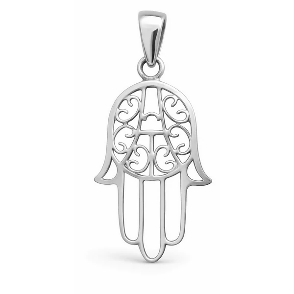 Fatima keze ezüst medál filigrán mintával