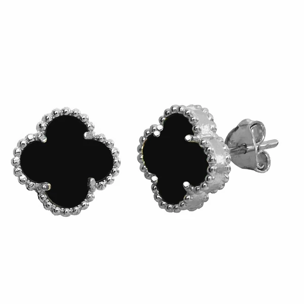 fekete-koves-negylevelu-lohere-fulbevalo-ezust-heim-ekszer-webaruhaz