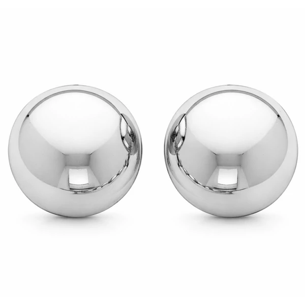 Ezüst félgömb fülbevaló 12 mm minimalista elegáns női ékszer