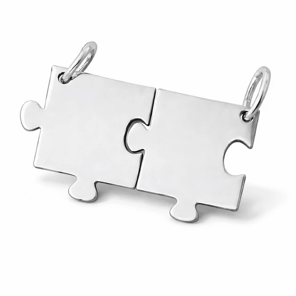 ezüst puzzle medál két darabos kivitelben a Heim Ékszer webáruháztól