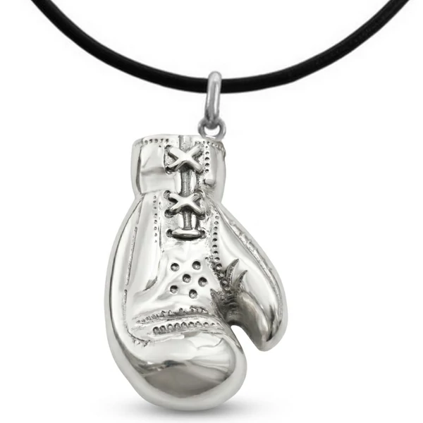 Nagy boxkesztyű medál, bőr nyaklánccal ékszergarnitúra a Heim Ékszer Webáruháztól