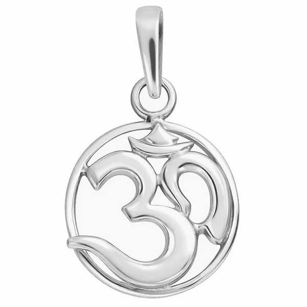 Ohm, Aum jel medál, fehér arany védő ékszer