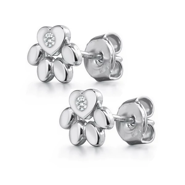 Pici ezüst tappancs fülbevaló