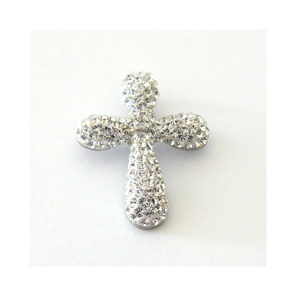 Swarovski kövekkel díszített kereszt medál, ezüst ékszer