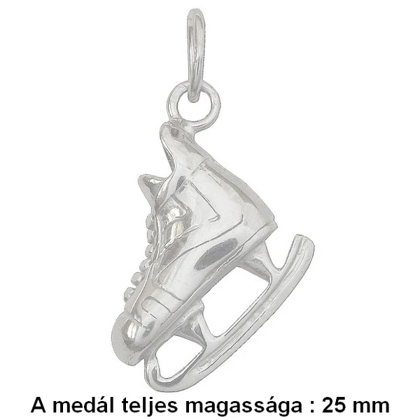 Hoki korcsolya, hoki kori medál, fehér arany ékszer