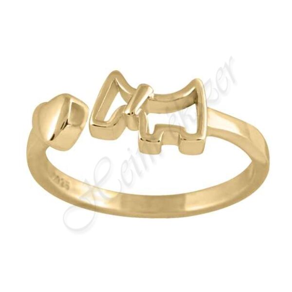 Arany kutyás gyűrű, Heim Ékszer webáruház