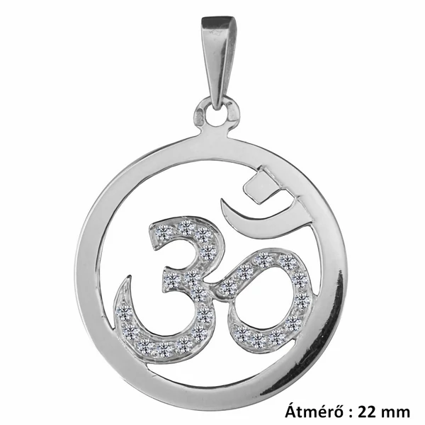 aum-ohm-jel-medal-vedo-feher-arany-heim-ekszer-webaruhaz
